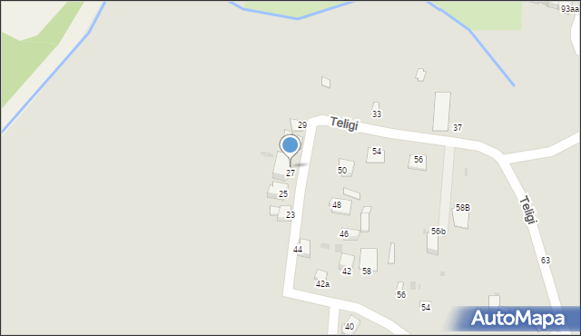 Mielec, Teligi, 27A, mapa Mielca