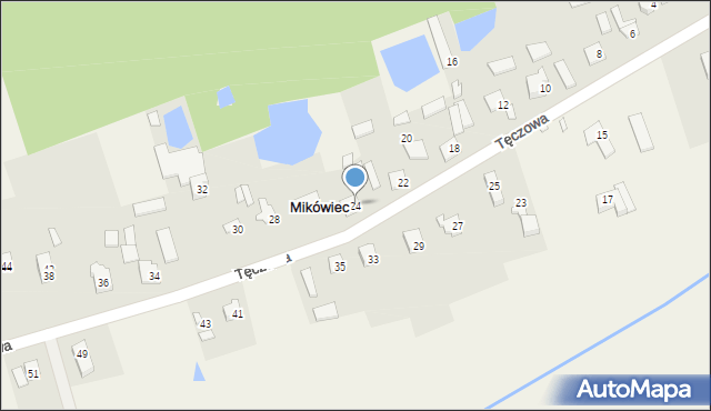 Mikówiec, Tęczowa, 24, mapa Mikówiec