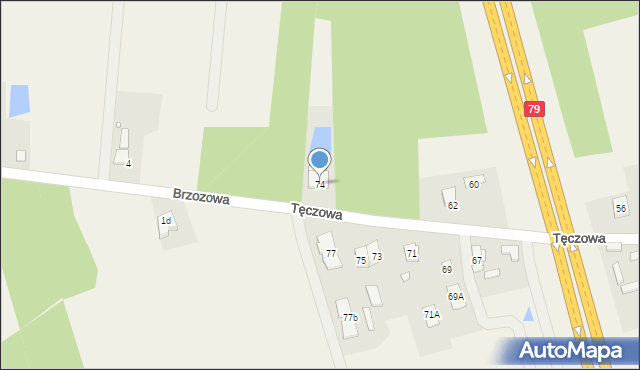 Mikówiec, Tęczowa, 74, mapa Mikówiec