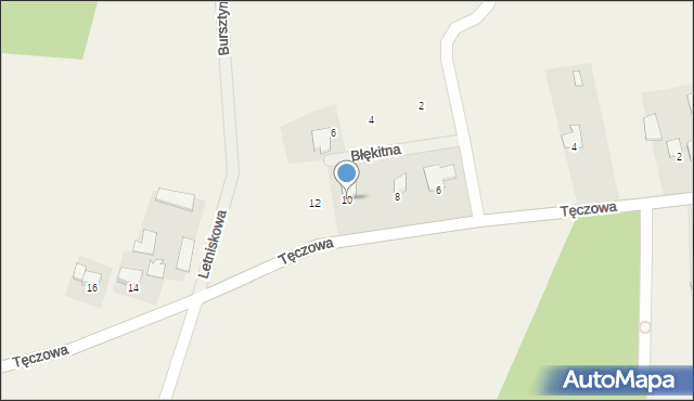 Nekla, Tęczowa, 10, mapa Nekla