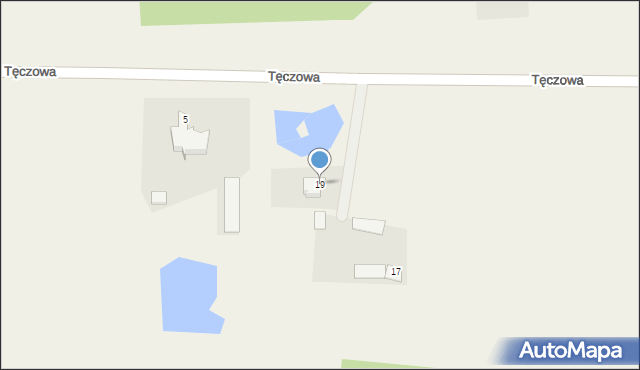 Nekla, Tęczowa, 3a, mapa Nekla