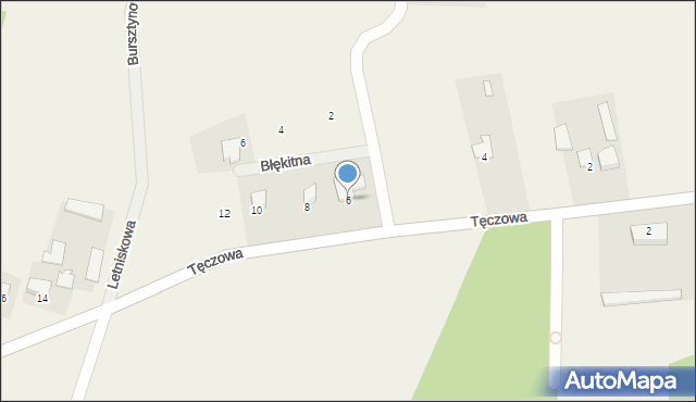 Nekla, Tęczowa, 6, mapa Nekla