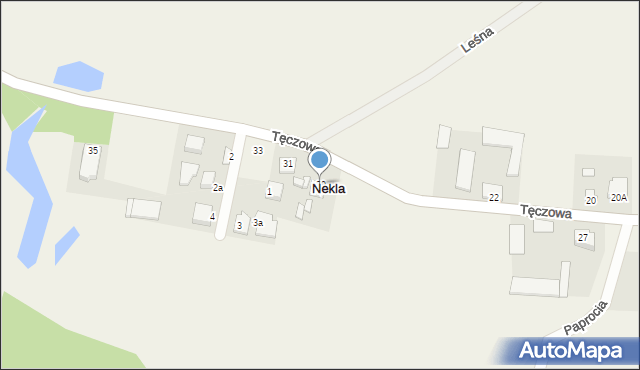 Nekla, Tęczowa, 9, mapa Nekla