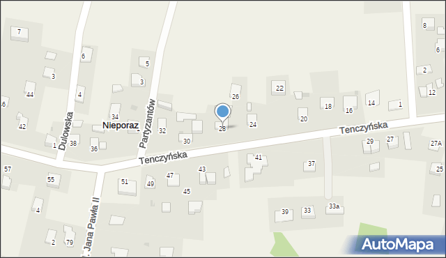 Nieporaz, Tenczyńska, 28, mapa Nieporaz