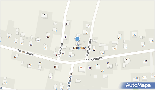 Nieporaz, Tenczyńska, 34, mapa Nieporaz