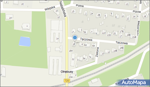 Otrębusy, Tęczowa, 2, mapa Otrębusy