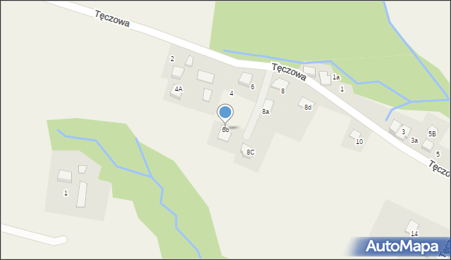 Pisarzowice, Tęczowa, 6b, mapa Pisarzowice