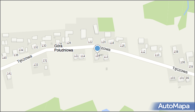 Poręba Spytkowska, Tęczowa, 115, mapa Poręba Spytkowska