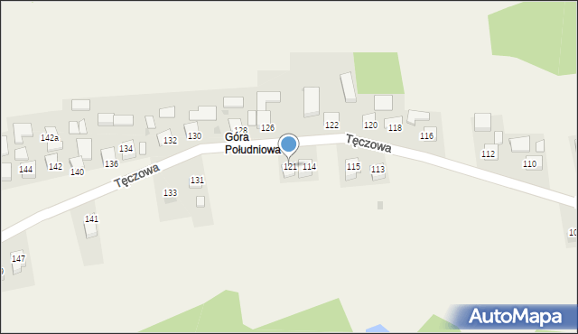 Poręba Spytkowska, Tęczowa, 121, mapa Poręba Spytkowska