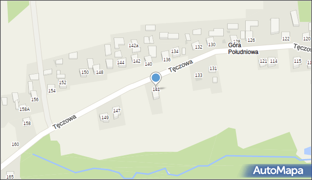 Poręba Spytkowska, Tęczowa, 141, mapa Poręba Spytkowska