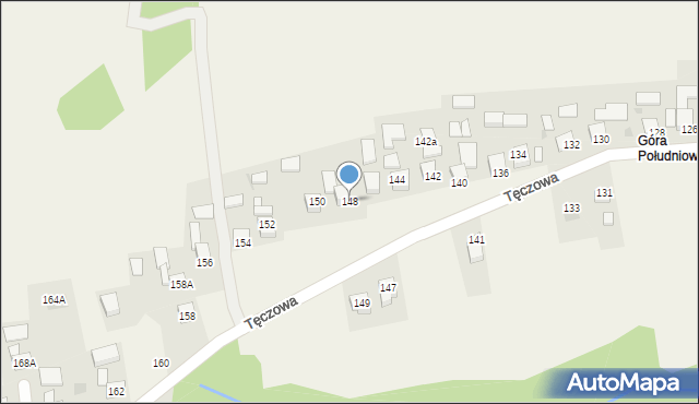 Poręba Spytkowska, Tęczowa, 148, mapa Poręba Spytkowska