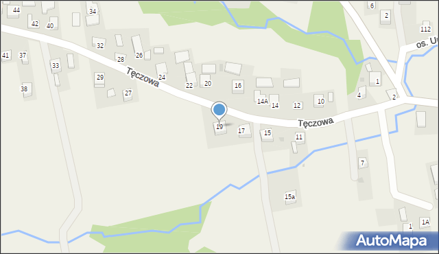 Poręba Spytkowska, Tęczowa, 19, mapa Poręba Spytkowska