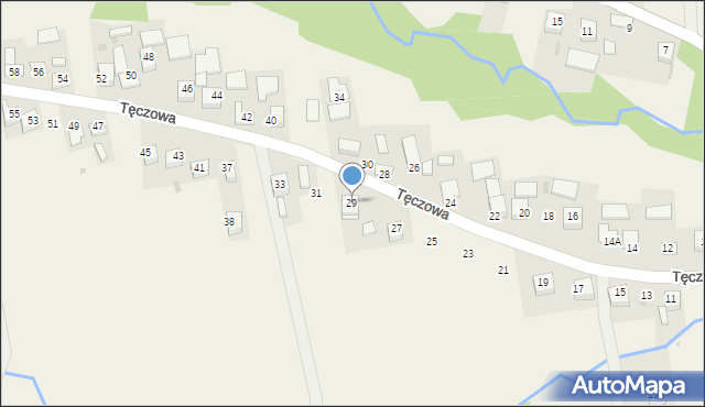 Poręba Spytkowska, Tęczowa, 29, mapa Poręba Spytkowska