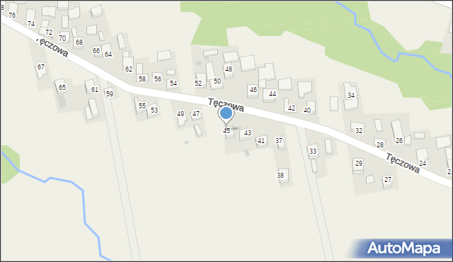 Poręba Spytkowska, Tęczowa, 45, mapa Poręba Spytkowska