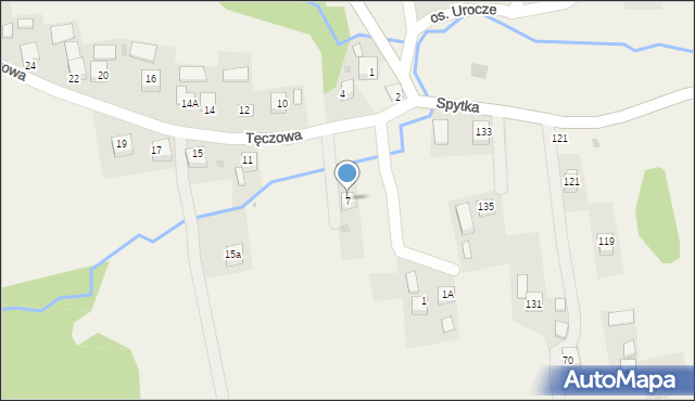 Poręba Spytkowska, Tęczowa, 7, mapa Poręba Spytkowska