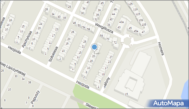 Poznań, Teokryta, 22, mapa Poznania