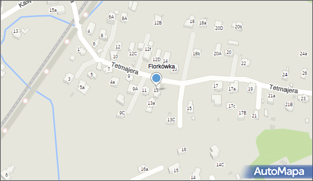 Rabka-Zdrój, Tetmajera, 13, mapa Rabka-Zdrój