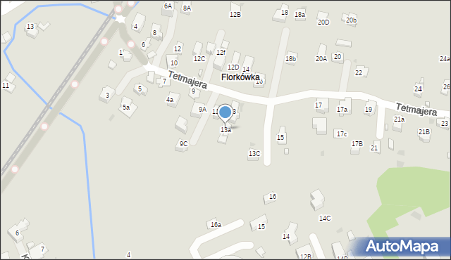 Rabka-Zdrój, Tetmajera, 13a, mapa Rabka-Zdrój