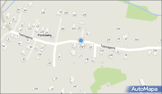 Rabka-Zdrój, Tetmajera, 17a, mapa Rabka-Zdrój