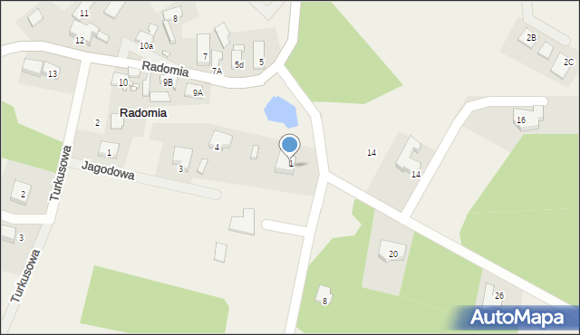 Radomia, Tęczowa, 1, mapa Radomia