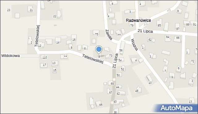 Radwanowice, Tetelowskiej Zofii, 4, mapa Radwanowice