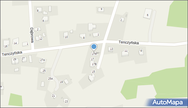 Regulice, Tenczyńska, 17A, mapa Regulice