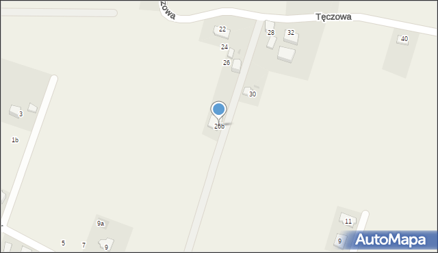 Rudziczka, Tęczowa, 26b, mapa Rudziczka