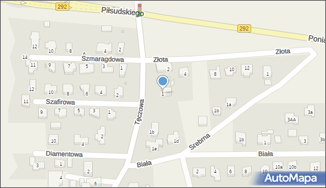 Ruszowice, Tęczowa, 1, mapa Ruszowice