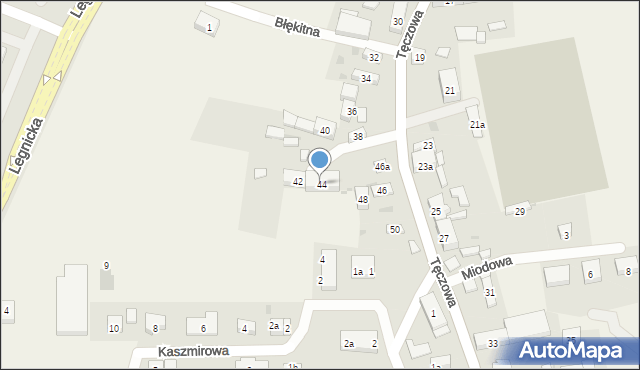 Ruszowice, Tęczowa, 44A, mapa Ruszowice