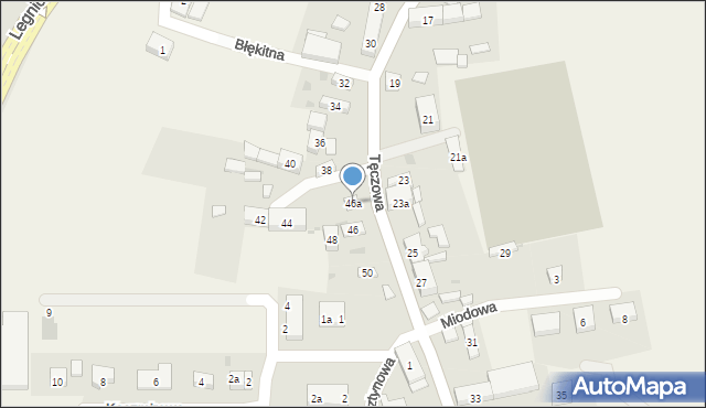 Ruszowice, Tęczowa, 46a, mapa Ruszowice