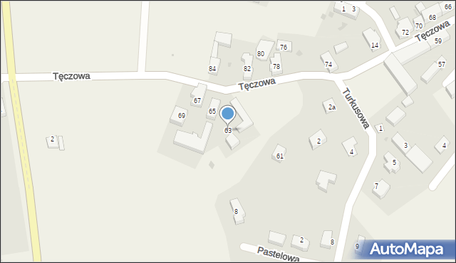 Ruszowice, Tęczowa, 63, mapa Ruszowice