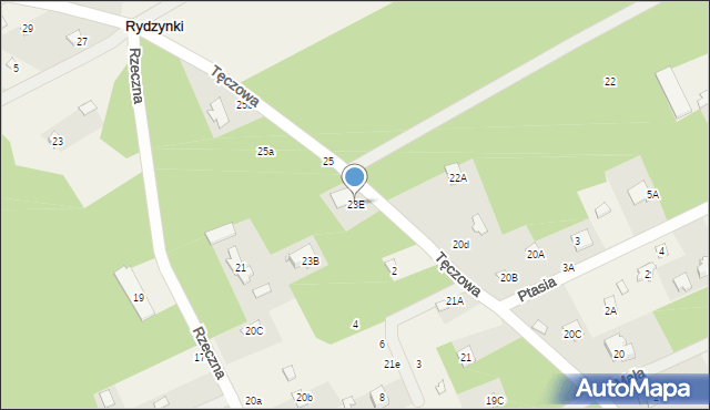 Rydzynki, Tęczowa, 23E, mapa Rydzynki