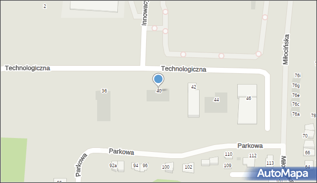 Rzeszów, Technologiczna, 40, mapa Rzeszów