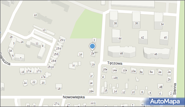 Rzeszów, Tęczowa, 1a, mapa Rzeszów