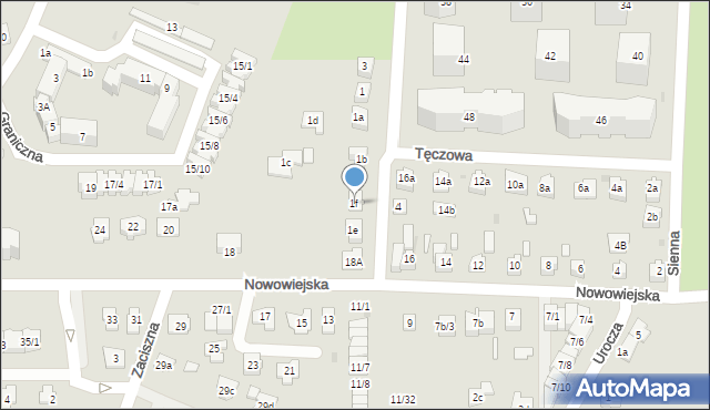 Rzeszów, Tęczowa, 1f, mapa Rzeszów