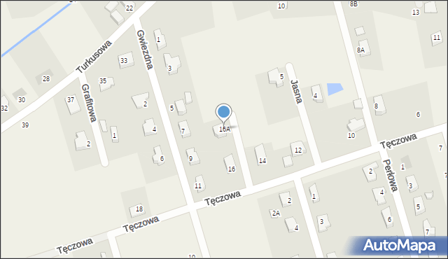 Sobin, Tęczowa, 16A, mapa Sobin