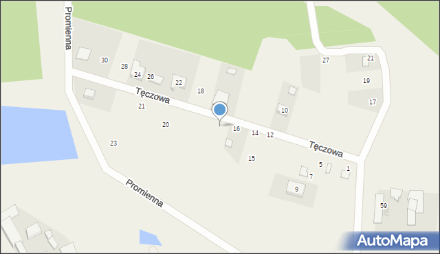 Sulęcinek, Tęczowa, 18, mapa Sulęcinek