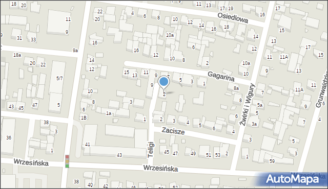 Swarzędz, Teligi Leonida, 2, mapa Swarzędz