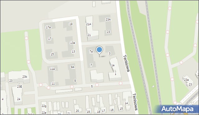 Szczecin, Tenisowa, 3/13, mapa Szczecina