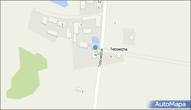 Tebowizna, Tebowizna, 4a, mapa Tebowizna