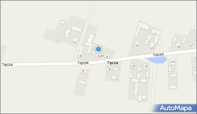 Tęcza, Tęcza, 7, mapa Tęcza