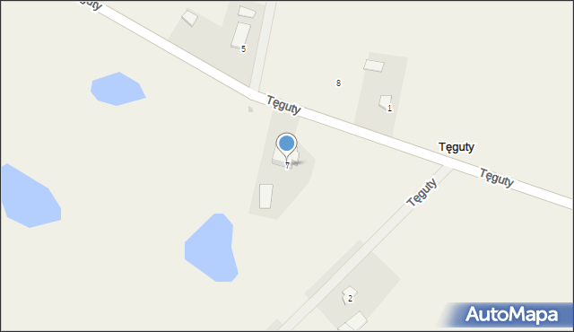 Tęguty, Tęguty, 7, mapa Tęguty