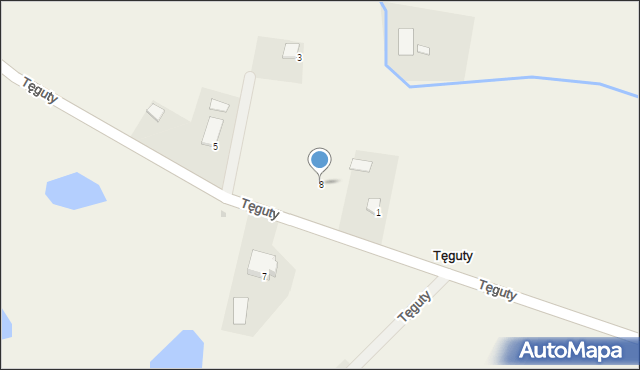 Tęguty, Tęguty, 8, mapa Tęguty