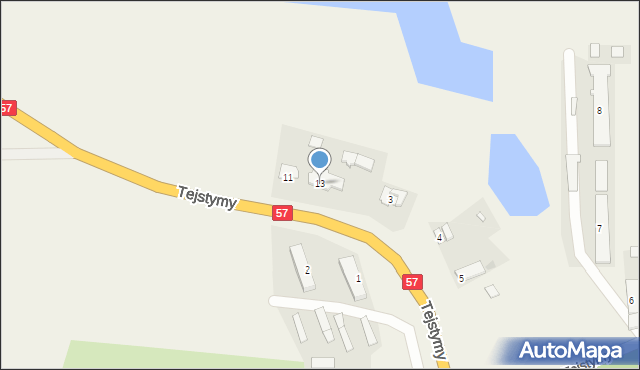 Tejstymy, Tejstymy, 13, mapa Tejstymy