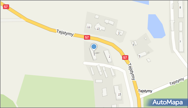 Tejstymy, Tejstymy, 2, mapa Tejstymy