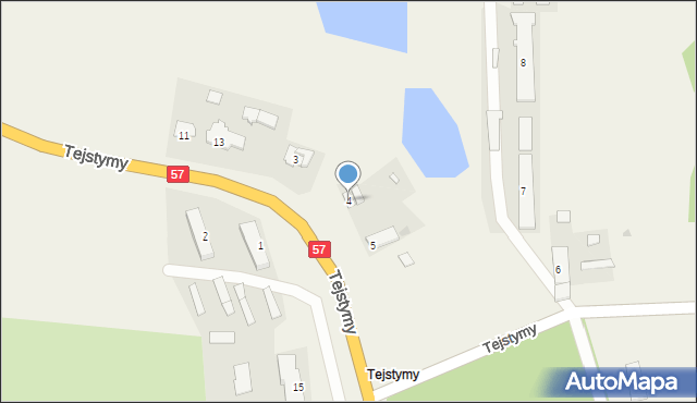 Tejstymy, Tejstymy, 4, mapa Tejstymy