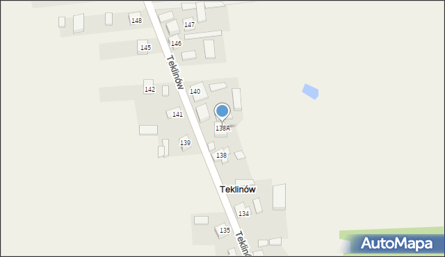 Teklinów, Teklinów, 138A, mapa Teklinów