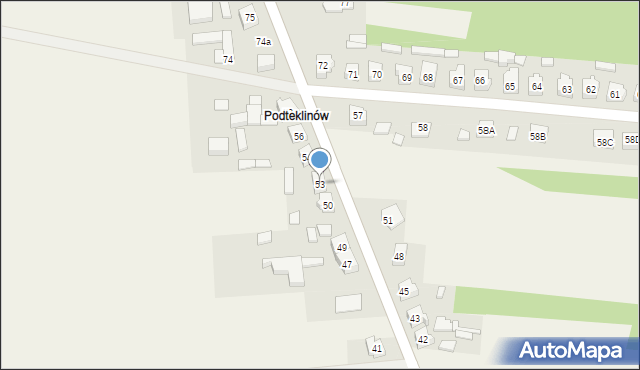 Teklinów, Teklinów, 53, mapa Teklinów