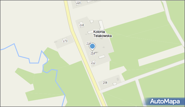 Telaki, Telaki, 214, mapa Telaki