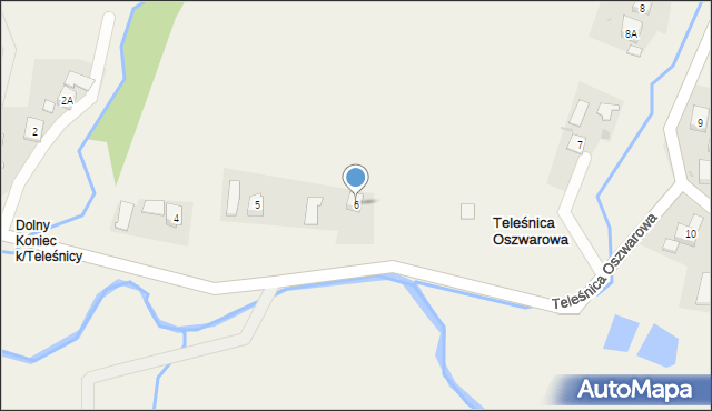 Teleśnica Oszwarowa, Teleśnica Oszwarowa, 6, mapa Teleśnica Oszwarowa